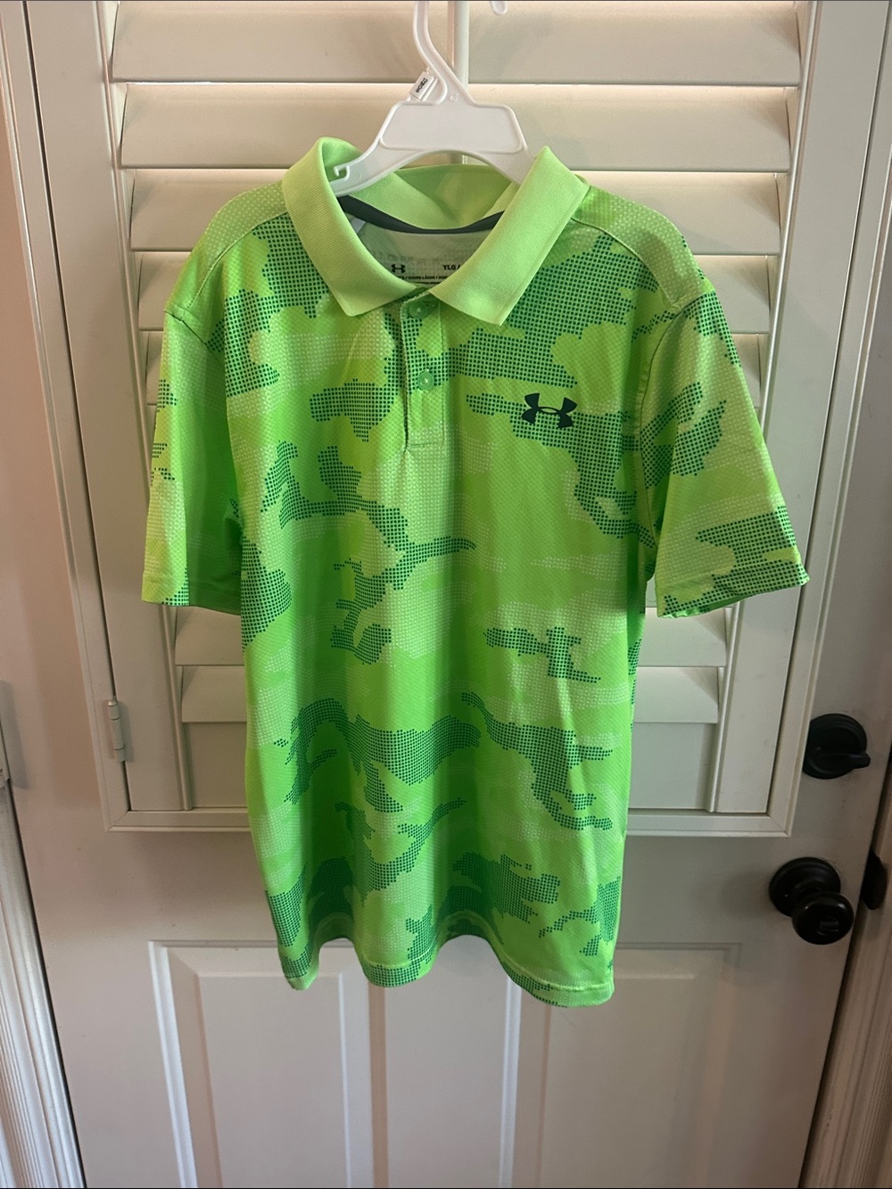 Under Armour Neon Green Camouflage Polo